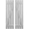 Ekena Millwork Americraft 4-Board (2 Batten) Wood Spaced Board-n-Batten Shutters w/ Z-Bar, ARW102SB415X77PRH ARW102SB415X77PRH - alternate 1